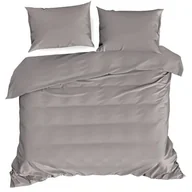 Pościel - Eurofirany Pościel popiel satyna bawełniana Nova3 220x200 ef-psc-nova3popi-220 - miniaturka - grafika 1