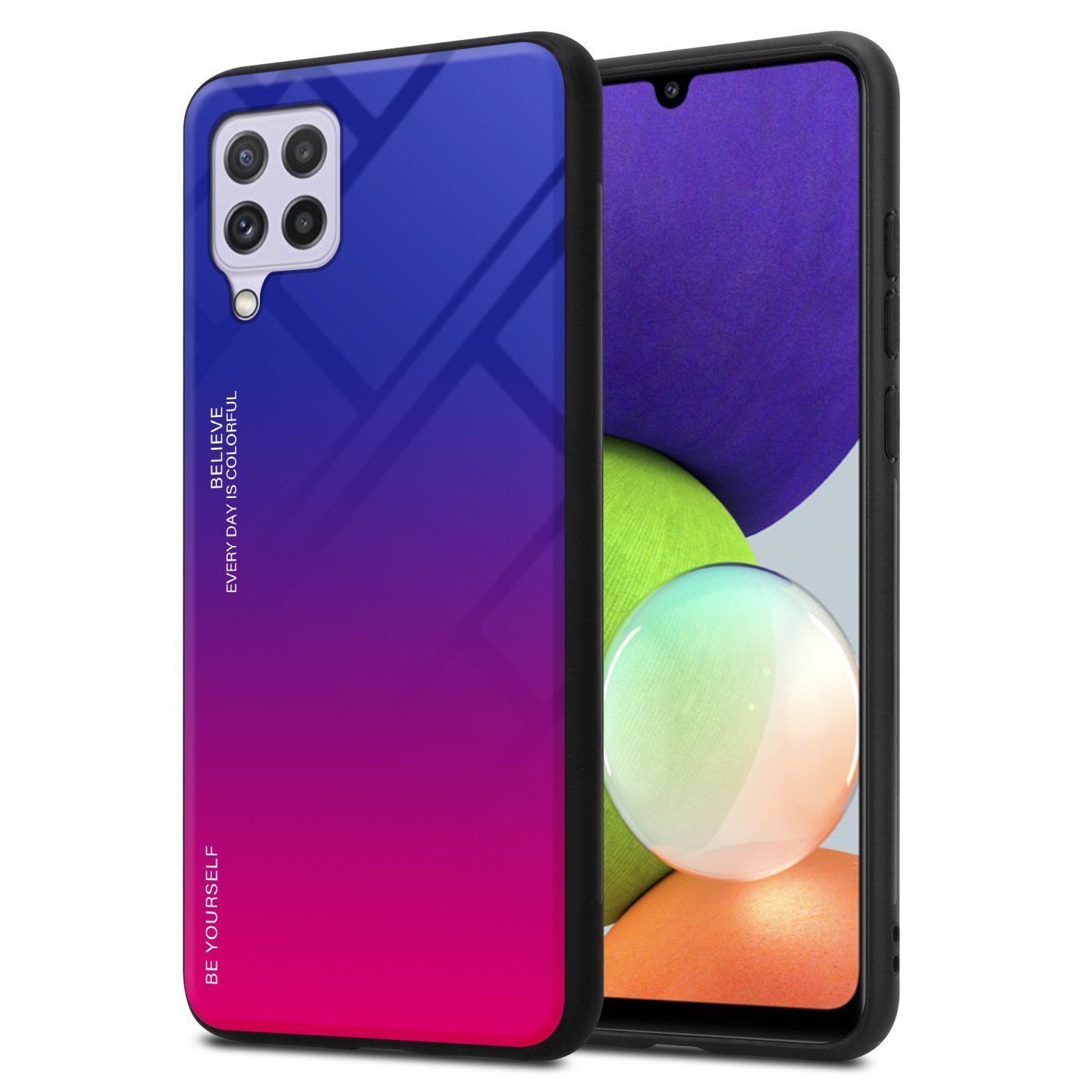 Cadorabo Etui do Samsung Galaxy A22 4G / M22 / M32 4G Etui ochronne w kolorze czarnym Etui na telefon komórkowy TPU Etui na telefon Etui hartowane
