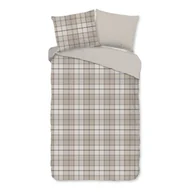 Pościel - Jasnobrązowa flanelowa pościel jednoosobowa 140x220 cm Bernardus – Good Morning - miniaturka - grafika 1