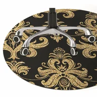 Podnóżki, podpórki, podkładki - Mata na podłogę pod krzesło Złoty ornament fi100 cm - miniaturka - grafika 1