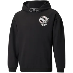 Bluza dla dzieci Puma Alpha Hoodie FL G czarna - Odzież sportowa dziecięca - miniaturka - grafika 1