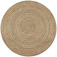 Dywany - vidaXL Dywan pleciony z juty, 120 cm, okrągły - miniaturka - grafika 1