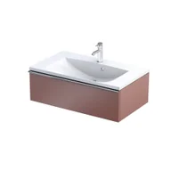 Szafki łazienkowe - Szafka łazienkowa pod umywalkę Oristo Etna 80 cm czerwony mat OR52-SD1S-80-19 - miniaturka - grafika 1