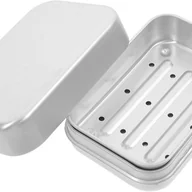 Mydelniczki i dozowniki mydła - 1-częściowa aluminiowa mydelniczka podróżna, wodoodporna mydelniczka z wyjmowanym ociekaczem, odpowiednia do podróży i domu - miniaturka - grafika 1