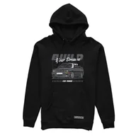Odzież do sportów motorowych - Czarna bluza z kapturem BMW E30 Build your dreams-XS - miniaturka - grafika 1