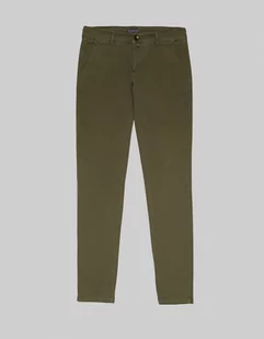 spodnie menfi zielony slim fit - Spodnie męskie - miniaturka - grafika 1