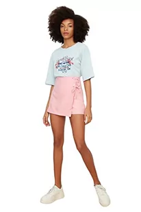 Trendyol Damskie szorty basic z wysokim stanem skinny fit, Suszona róża, 58 - Sukienki i spódnice sportowe - miniaturka - grafika 1