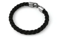 Bransolety męskie - Bransoletka Męska Żeglarska Czarna Lina - miniaturka - grafika 1