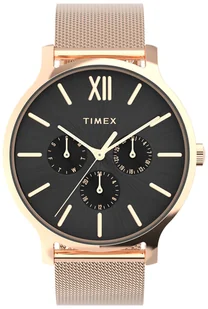 Zegarek Zegarek Timex TW2W19900 Transcend 38mm Stainless Steel Mesh - - Zegarki damskie - miniaturka - grafika 1