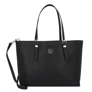 Torebki damskie - Tommy Hilfiger Honey Torba shopper 40 cm black AW0AW04547-002 - grafika 1