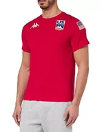 Koszulki męskie - Kappa Męski t-shirt Egleichen US, czerwony, średni, czerwony, M - miniaturka - grafika 1