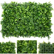 Sztuczne kwiaty - Siatka Cieniująca Maskująca, Osłona Na Balkon Mata, Sztuczny Żywopłot, Panel Roślinny 40X60 - miniaturka - grafika 1