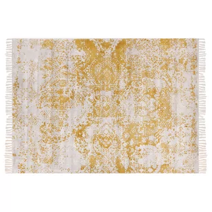 Dywan z wiskozy 160 x 230 cm żółto-beżowy BOYALI - Dywany - miniaturka - grafika 1
