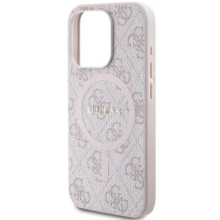Etui Guess GUHMP14LG4GFRP Apple iPhone 14 Pro hardcase 4G Collection Leather Metal Logo MagSafe różowe/pink - Etui i futerały do telefonów - miniaturka - grafika 7