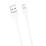 Kable USB - XO Kabel NB200 USB - microUSB 2,0m 2.1A biały - miniaturka - grafika 1