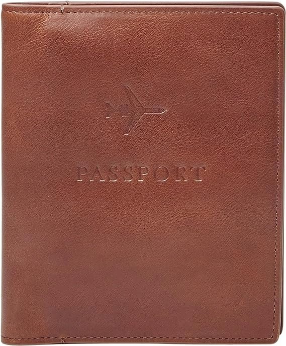 Fossil Paszportówka Brązowa Skórzana Męska S9i
