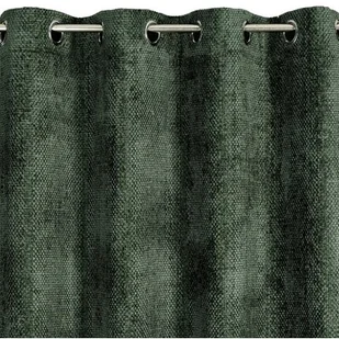Zasłona EUROFIRANY Aleta 135 x 250 cm Ciemnozielony - Zasłony - miniaturka - grafika 1