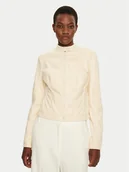 Kurtki damskie - Guess Kurtka skórzana W4YL04 WE480 Écru Regular Fit - miniaturka - grafika 1