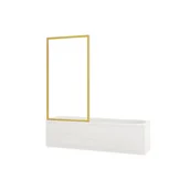 Parawany nawannowe - SILLA PARAWAN NAWANNOWY VESTON 1-SKRZYDŁOWY FIX 70X150 ZŁOTY - miniaturka - grafika 1