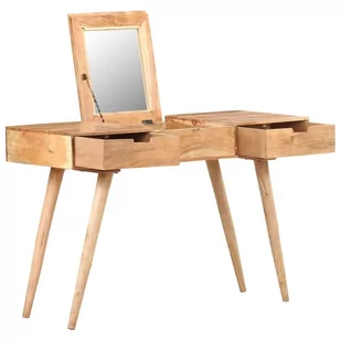 vidaXL Lumarko Toaletka z lustrem, 112x45x76 cm, lite drewno akacjowe 323590 - Toaletki - miniaturka - grafika 1