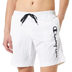 Champion Legacy Beachshorts AC Logo Strój kąpielowy męski, Biały Ton Ton, L - Kąpielówki męskie - miniaturka - grafika 1