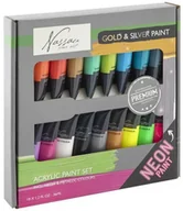 Farby i media malarskie - Zestaw farb akrylowych Nassau Fine Art With Fluor and Metallic 18 x 36 ml - miniaturka - grafika 1
