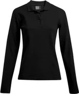 Koszule damskie - Promodoro 4605 Koszula damska Heavy Poloshirt Longsleeve - Kolor: Czarny - Rozmiar: S - miniaturka - grafika 1