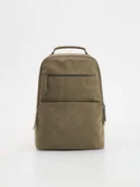 Plecaki - Reserved - Plecak z imitacji zamszu - beżowy - miniaturka - grafika 1