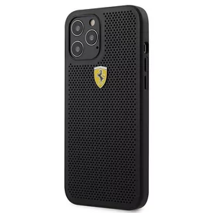 Ferrari FESPEHCP12LBK iPhone 12 6,7" Pro Max czarny/black hardcase On Track Perforated - Etui i futerały do telefonów - miniaturka - grafika 1