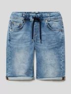 Spodnie i spodenki dla chłopców - Szorty jeansowe z elastycznym pasem - miniaturka - grafika 1