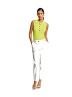 Koszulki i topy damskie - Morgan Damska koszulka bez rękawów z dekoltem polo Manga ANIS TXS, Kwaśna zieleń, XS - miniaturka - grafika 1