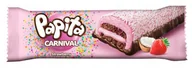 Ciastka - Papita Carnival Ciastka kakaowe z pianką i nadzieniem truskawkowym 36 g - miniaturka - grafika 1