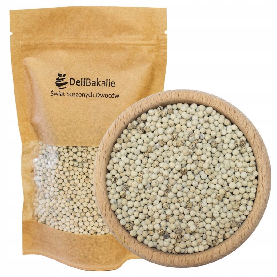 Pieprz biały ziarnisty 100g aromatyczny naturalny DeliBakalie