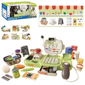 Zabawki AGD - Kasa Fiskalna Edukacyjna Sklepowa dla Dzieci Waga Skaner Mikrofon +30el - miniaturka - grafika 1