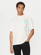 Koszulki męskie - Replay T-Shirt M6880 .000.2660 Biały Loose Fit - miniaturka - grafika 1