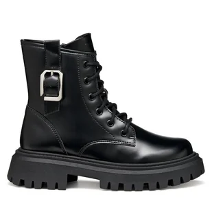 Botki Geox J Maquinnens J56M6C 000CN C9999 S Czarny - Buty dla dziewczynek - miniaturka - grafika 1