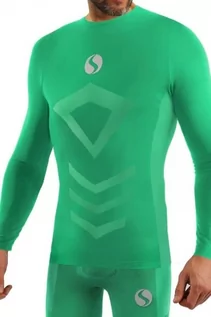 Koszulki sportowe męskie - Sesto Senso Thermo Active CL40 zielona Koszulka męska - grafika 1