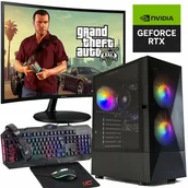 Zestawy komputerowe - ZESTAW KOMPUTER GAMINGOWY +24" RYZEN 5 l RTX 5060 l 32GB l 1TB l WIN 11 PRO - miniaturka - grafika 1