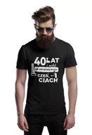 Gadżety dla niej i dla niego - Koszulka na 40 urodziny Stylowy prezent z napisem 40 lat i nadal na oryginalnych częściach - miniaturka - grafika 1