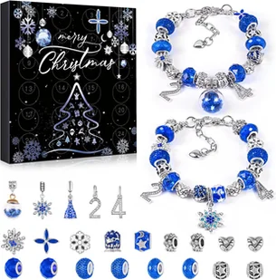 KALENDARZ ADWENTOWY CHARMS BIŻUTERIA DIY DO BRANSOLETEK PREZENT DLA DZIECI - Kalendarze - miniaturka - grafika 1