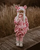 Kombinezony dla dzieci - Kombinezon Uszaty Lilie na Różu - miniaturka - grafika 1