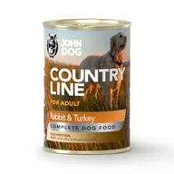 Mokra karma dla psów - JohnDog Country Adult królik/indyk 400g - miniaturka - grafika 1