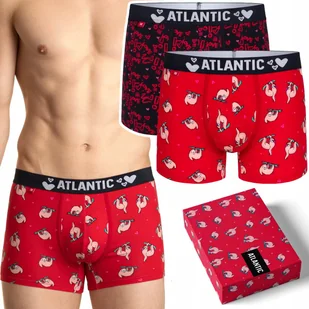 Bokserki Męskie Bawełniane 2-Pak Prezent Szorty Atlantic 2Gmh-018 - M - Majtki męskie - miniaturka - grafika 1