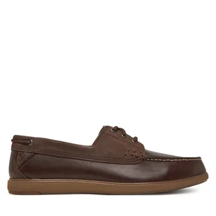 Mokasyny Clarks Bratton Boat 26181271 Brązowy - Mokasyny męskie - miniaturka - grafika 1
