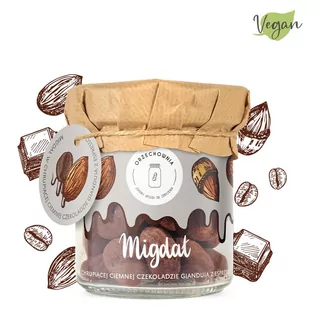 Migdał w chrupiącej ciemnej czekoladzie Gianduia z espresso (vegan) - Inne słodycze - miniaturka - grafika 1