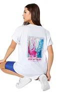 Koszulki i topy damskie - Trendyol Damska koszulka z dzianiny z okrągłym dekoltem i okrągłym dekoltem, biała, XS, biały, XS - miniaturka - grafika 1