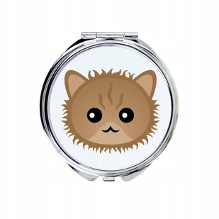 Kot Selkirk rex Lusterko kieszonkowe, do torebki - Lusterka do makijażu - miniaturka - grafika 1