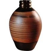 Wazony i flakony - Wazon brązowy mały pękaty 15x15x21 cm - miniaturka - grafika 1