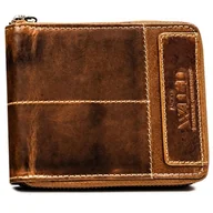 Portfele - Skórzany portfel męski na zamek z RFID Always Wild - miniaturka - grafika 1