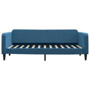 Łóżka - Sofa z materacem do spania, niebieska, 90x200 cm, aksamit Lumarko! - miniaturka - grafika 1